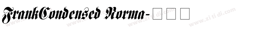 FrankCondensed Norma字体转换